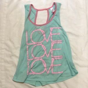 No Boundaries Girl’s ‘Love’ Tank with Keyhole Back